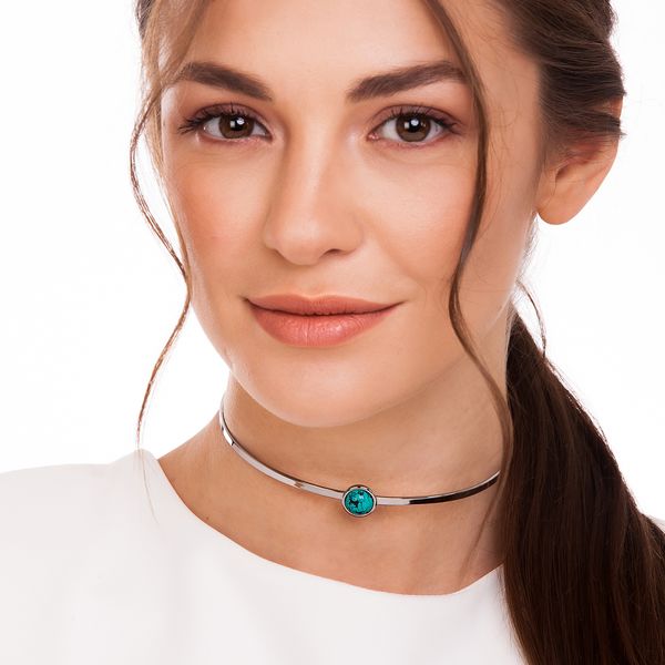 Colar-Choker-Princesinha---Turquesa-Mexicana---Colecao-Essential