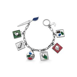 Pulseira-Galeria---Agata-Verde-Amazonita-Vermelha-Obsidiana-Preta-e-Quartzo-Azul-Anil---Colecao-Galeria