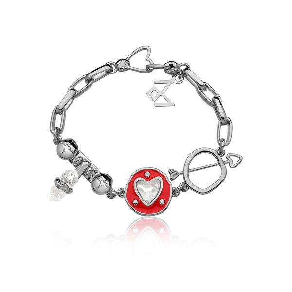 Pulseira-Welcome-Love---Cristal-e-Esmalte-Vermelho---Colecao-Welcome-Love