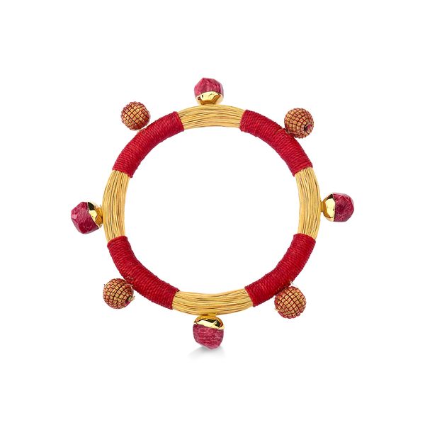 Pulseira-Capim-Dourado-Slim---Feldspato-Vermelho-Capim-Dourado-e-Fio-Vermelho---Colecao-Oasis-Dourado